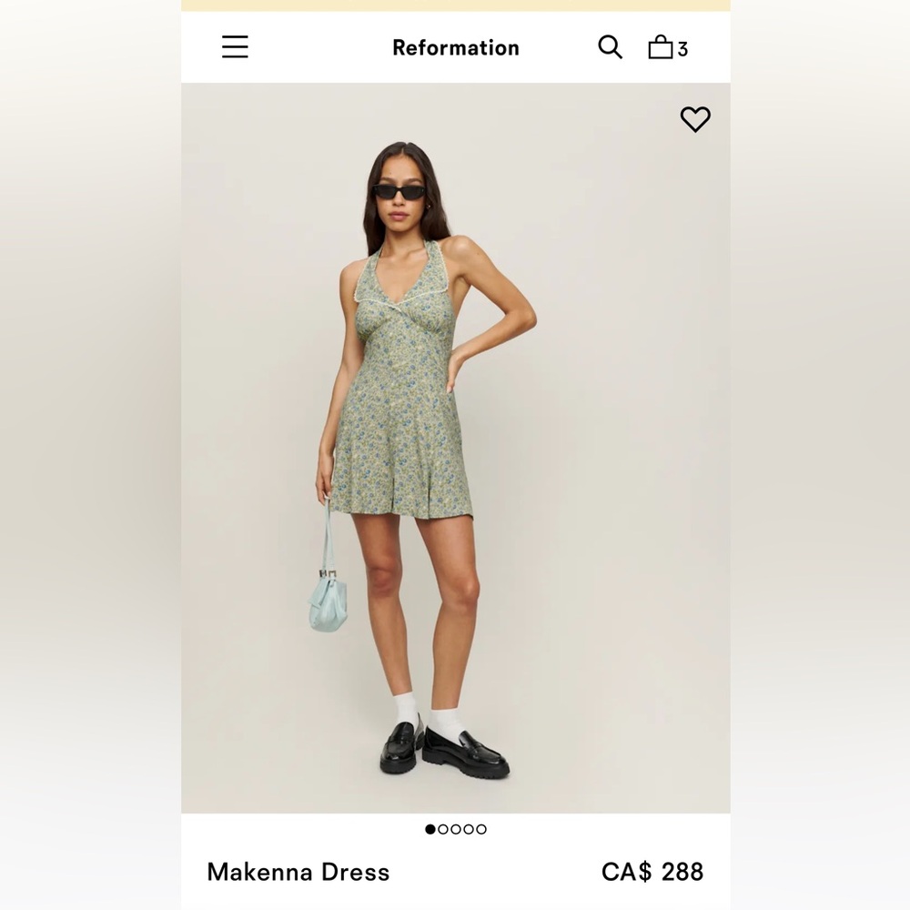NWT Reformation Makenna Dress Sprite - Size 8
